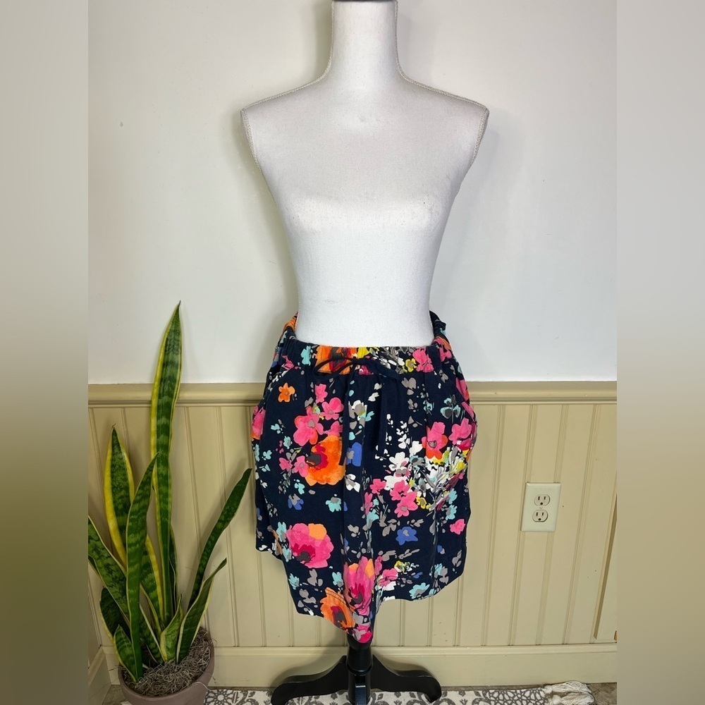 Merona Floral Cotton Skirt M | Bold Bright Y2K with Pockets